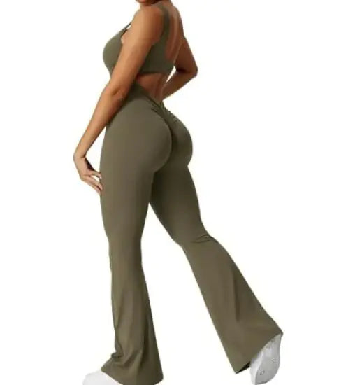 V-Back Fitness Jumpsuit