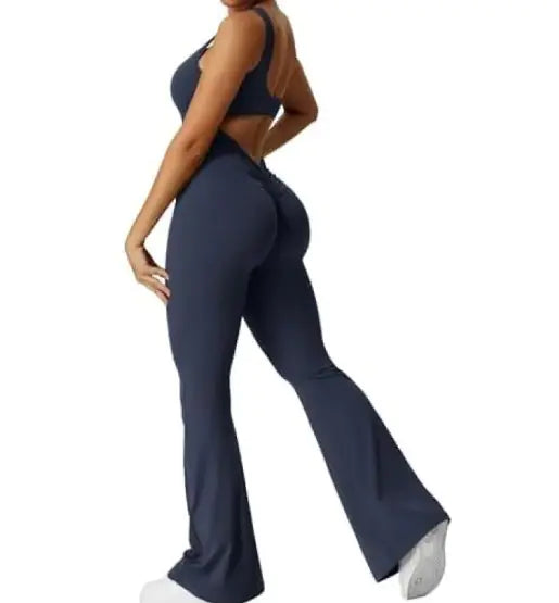 V-Back Fitness Jumpsuit