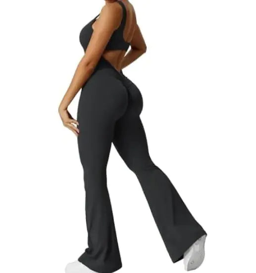 V-Back Fitness Jumpsuit
