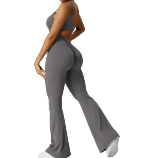 V-Back Fitness Jumpsuit