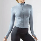 Women's Lightweight Zip-Up Running Jacket | Quick-Dry Yoga Top