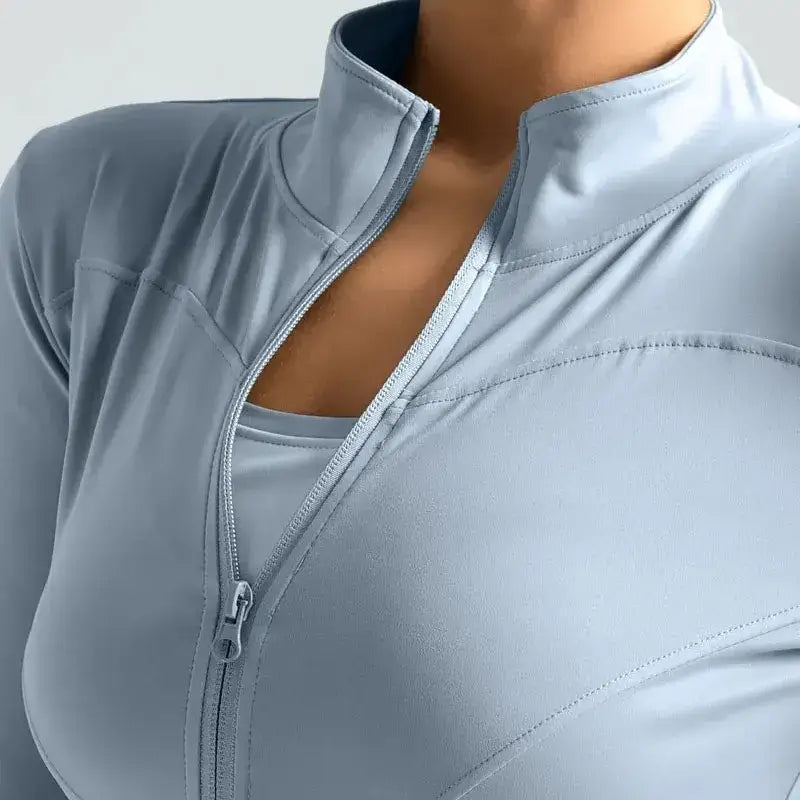 Women's Lightweight Zip-Up Running Jacket | Quick-Dry Yoga Top