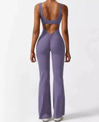 V-Back Fitness Jumpsuit
