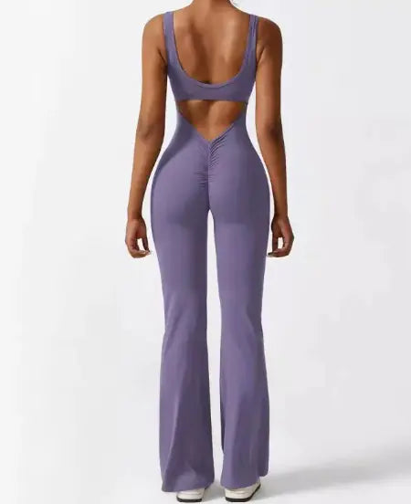 V-Back Fitness Jumpsuit