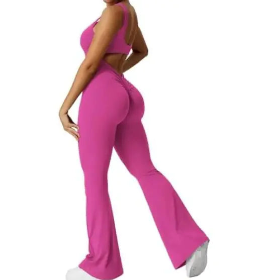 V-Back Fitness Jumpsuit