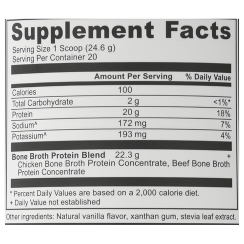 Ancient Nutrition Bone Broth Protein Powder - Vanilla Flavor (17.4 oz / 492g)
