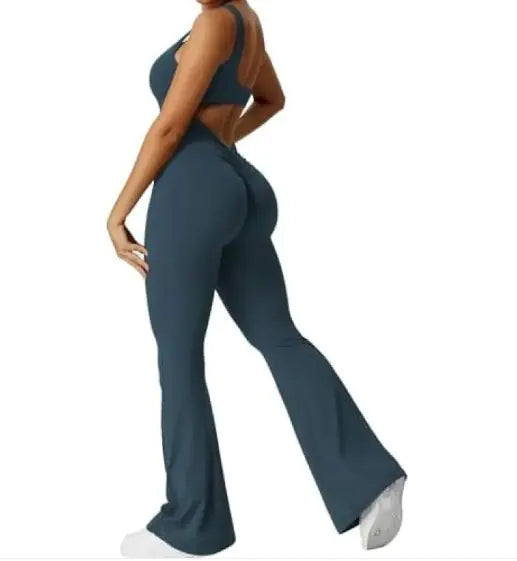 V-Back Fitness Jumpsuit